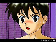 Hentai bondage girl sexually tortured and double fucked hard