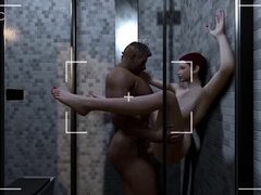 Brunette is shafted in a 3D fucking